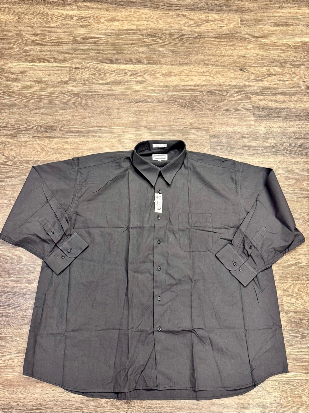 Carlos Devenezia Men’s Big 20 Black Dress Shirt NWT 34/35 Single Needle